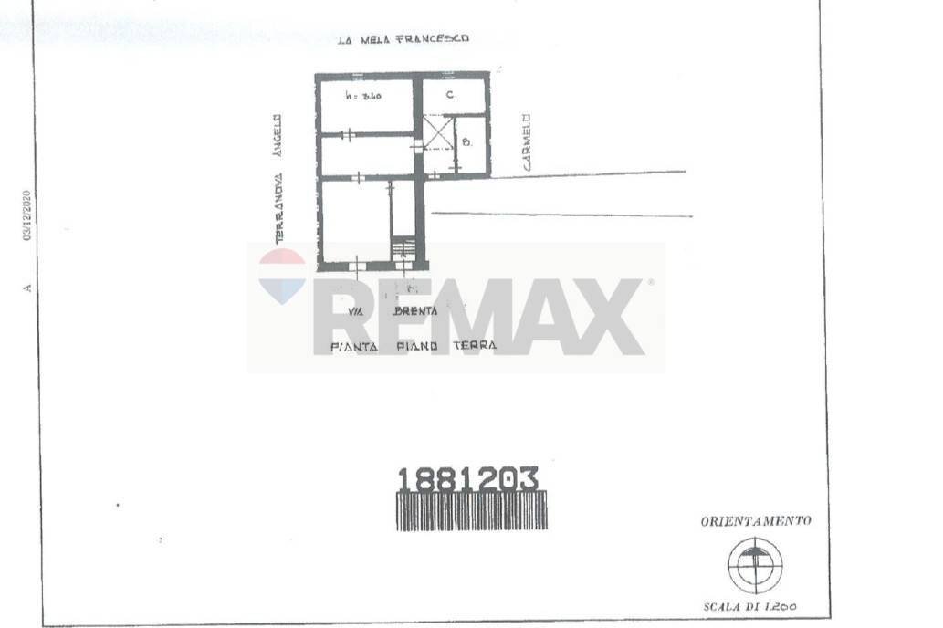 Pianta 2D - Casa indipendente Via Brenta
 
27, Paterno - planimetria 1