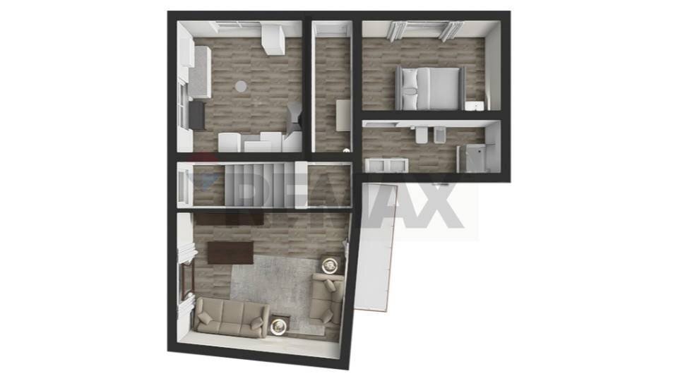 Pianta 3D - Casa semi indipendente Via Mallarini, Mallare - foto 2
