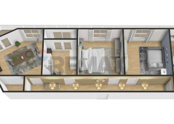 Pianta 3D - Four-room apartment Via Rusca
 
37, Savona - photo 1