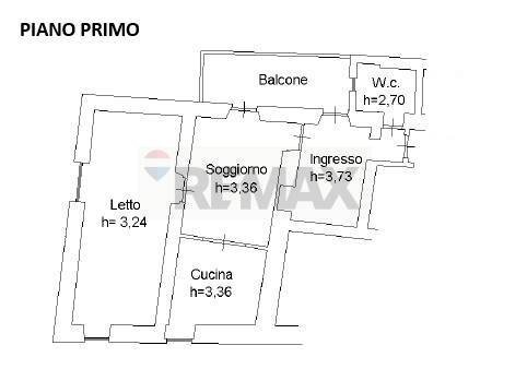 Pianta 2D - Quadrilocale L'Aquila - planimetria 1