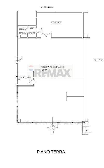 Pianta 2D - Locale Commerciale VIA LA SPEZIA, Parma - planimetria 1