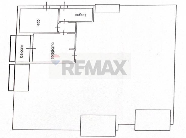 Pianta 2D - Bilocale Reggio nell'Emilia - planimetria 1