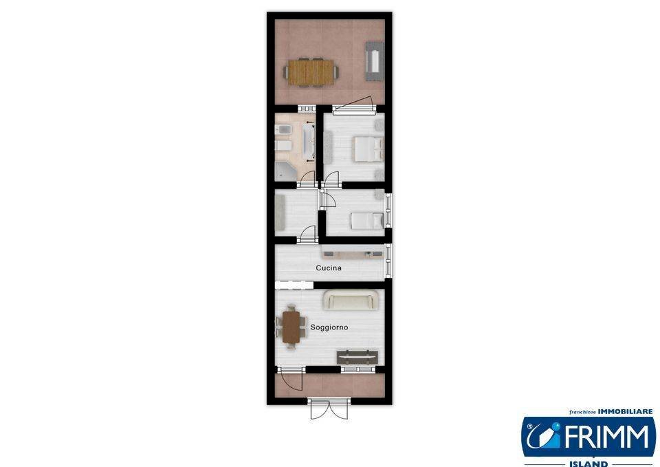 Foto 27 - Trilocale VIA AMILCARE PONCHIELLI
 
67B, Olbia - planimetria 1