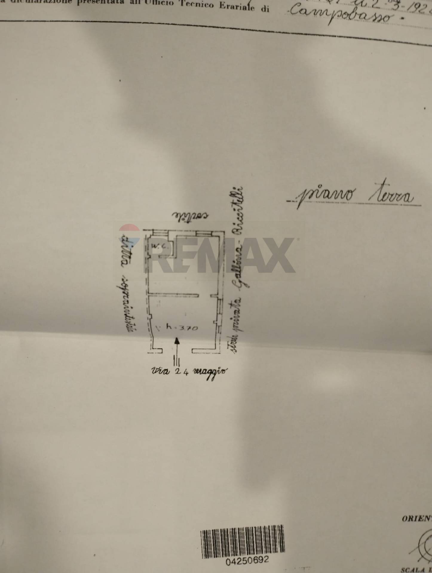 Pianta 2D - Locale Commerciale via 24 maggio
 
84, Campobasso - planimetria 1