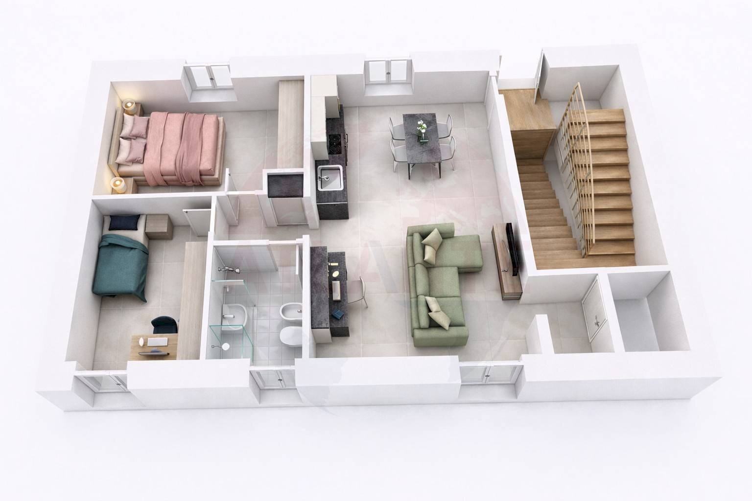 Foto 17 - Trilocale Via Risorgimento
 
snc, Castrezzato - planimetria 1