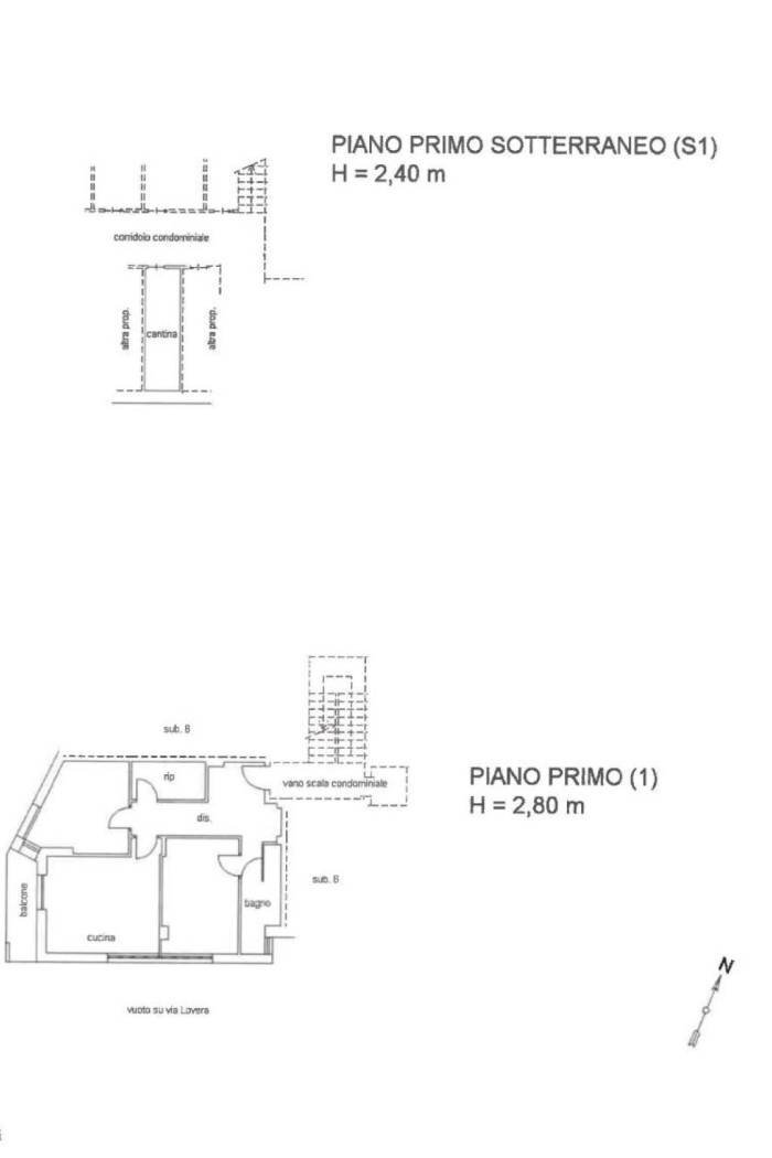 Three-room apartment via Giovanni Lovera, 33, Borgo San Dalmazzo - floor plans 1