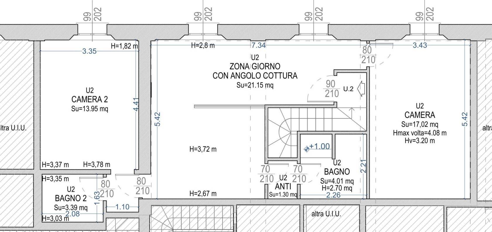 Three-room apartment via Santo Stefano, 103, Bologna (neighborhood Centro Storico) - floor plans 1