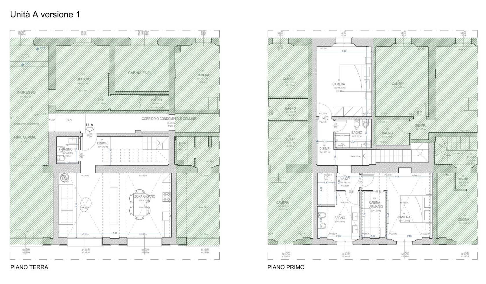 Three-room apartment via Santo Stefano, 103, Bologna (neighborhood Centro Storico) - floor plans 1