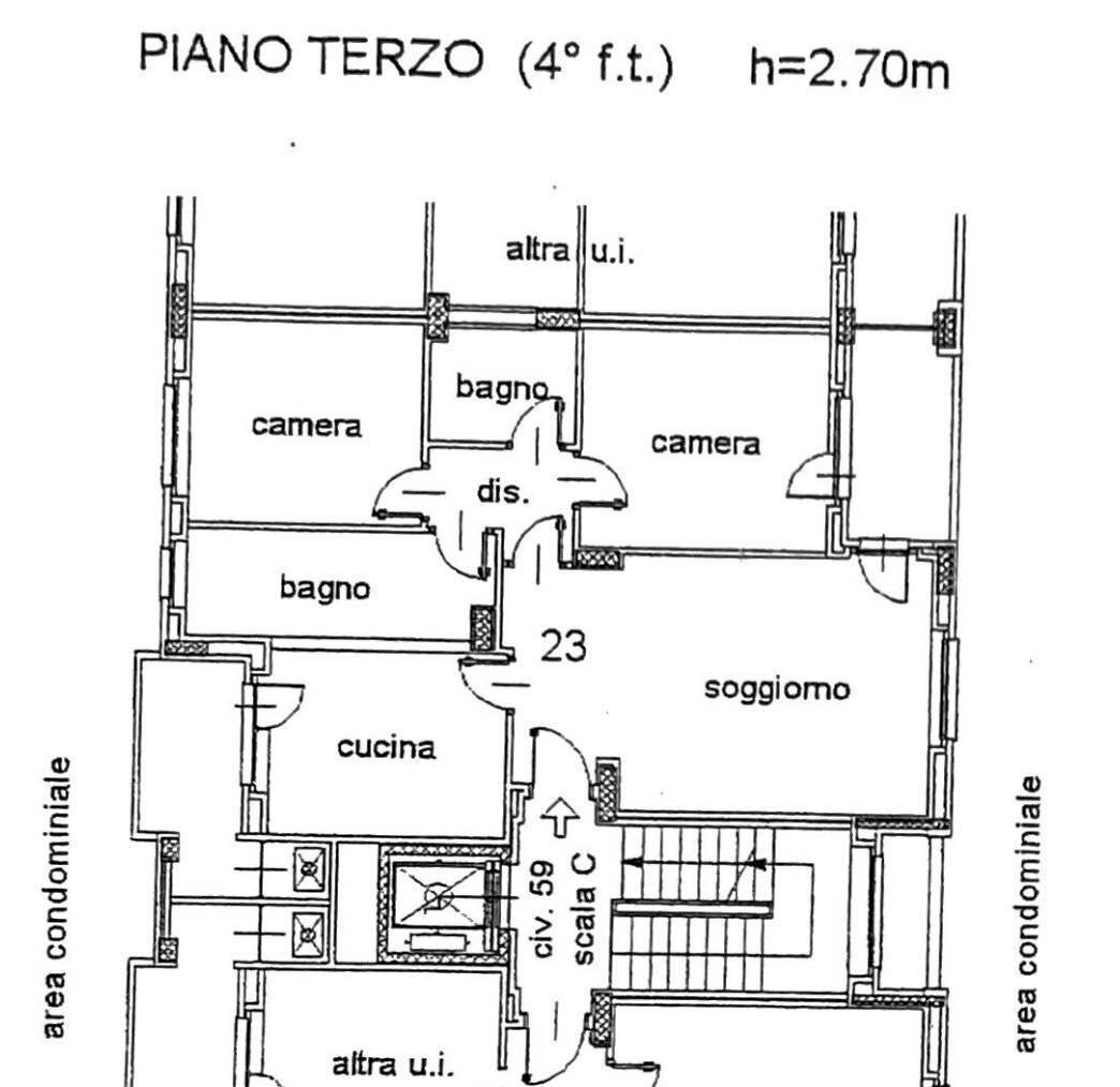 Appartamento via Giordano Bruno, 59, Torino (zona Lingotto) - planimetria 1