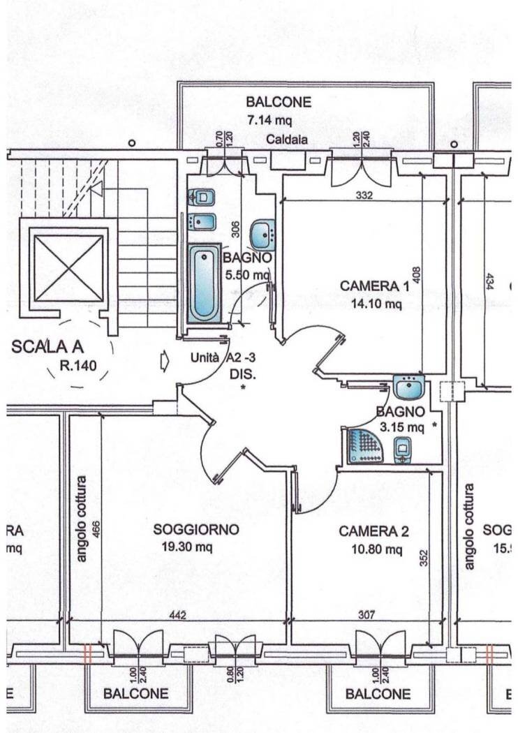 Trilocale via Giovanni Trimaglio, 30, Busca - planimetria 1