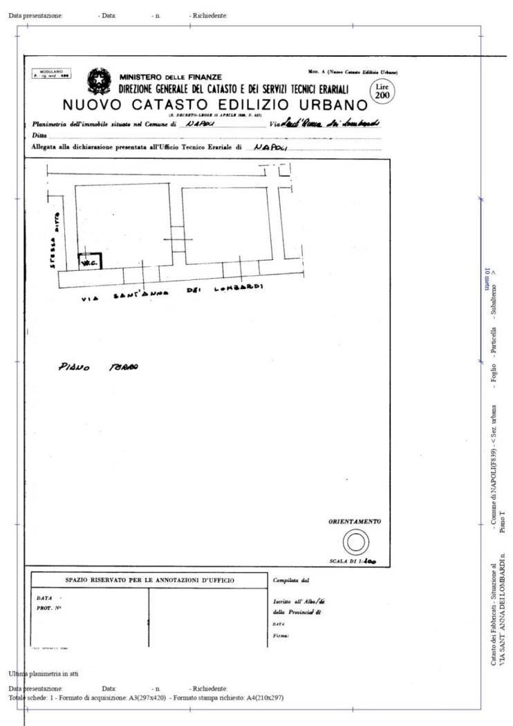 Shop via Sant'Anna dei Lombardi, Napoli - floor plans 1