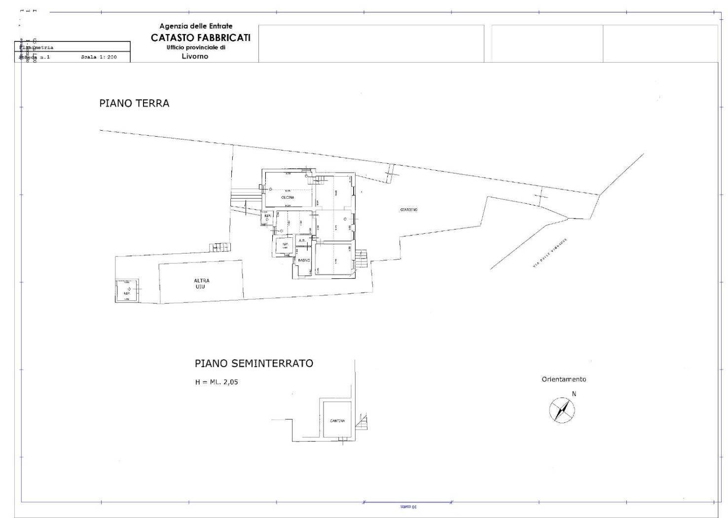 Villa via delle Vignacce, 18, Livorno - planimetria 1