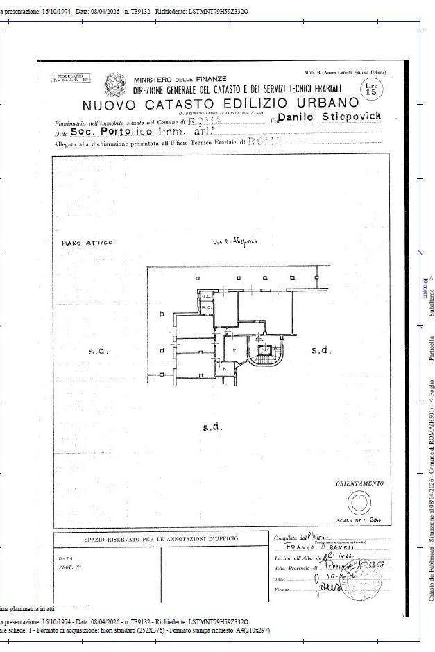 Attic via Danilo Stiepovich, Roma (neighborhood Lido di Ostia) - floor plans 1