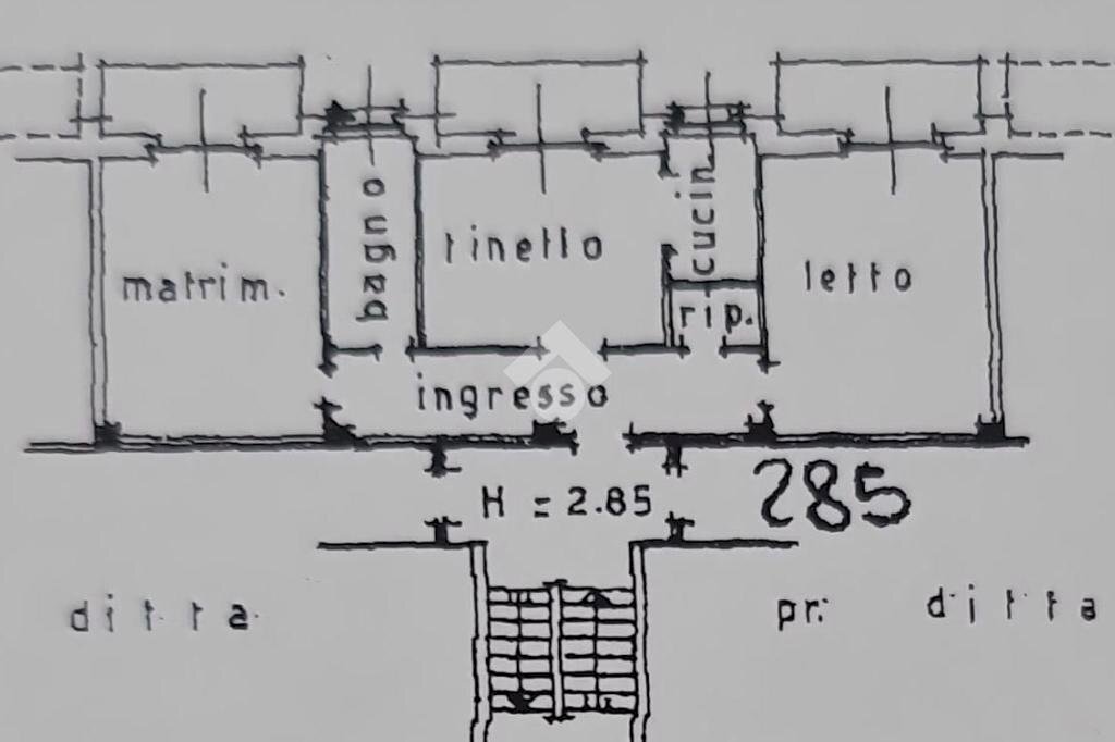 Trilocale Via Meucci, Caselle Torinese - planimetria 1