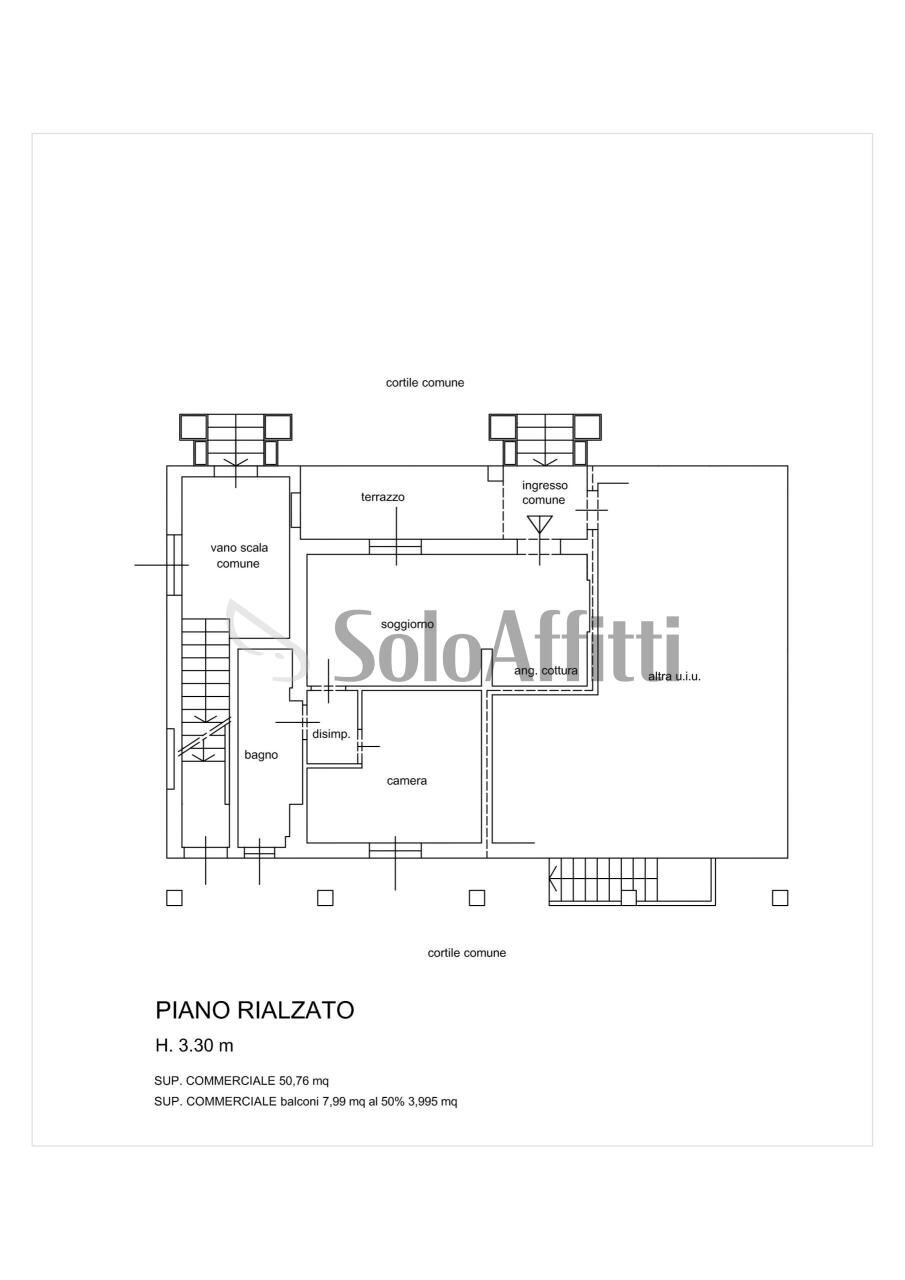 Planimetria - Bilocale Via gradisca 6, Limbiate - planimetria 1