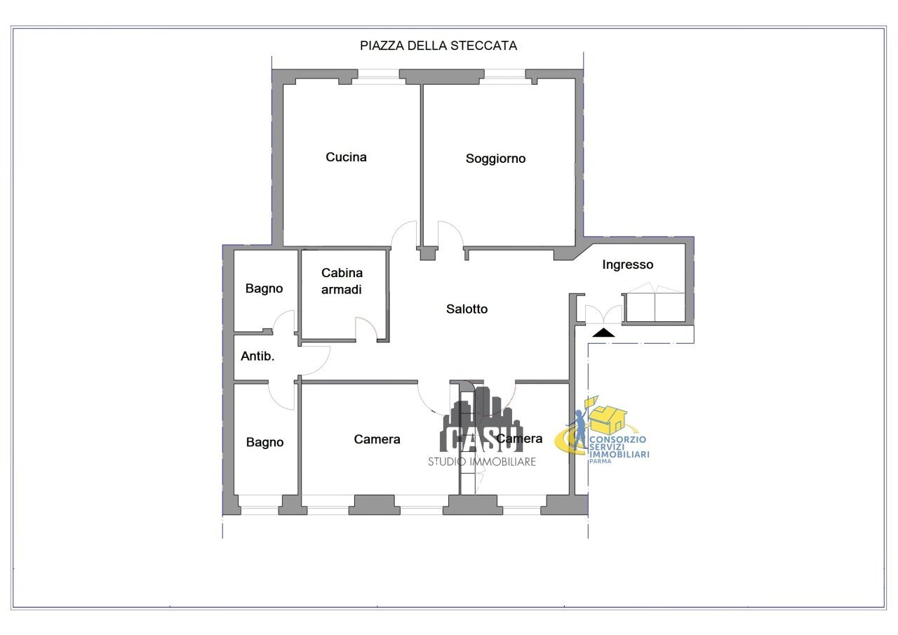 Distribuzione interna - appartamento - Ufficio Parma - foto 3