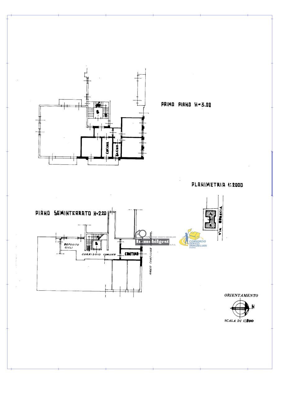 Planimetria-appartamento (1).jpg - Trilocale Parma, Via Brescia 3, Parma - planimetria 1