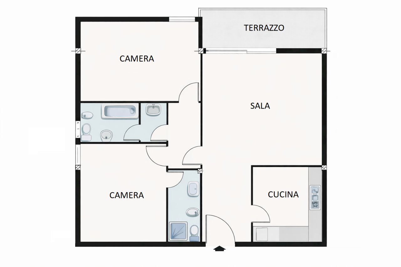 planimetria annuncio.png - Appartamento Via Guido Baccelli, Modena - planimetria 1