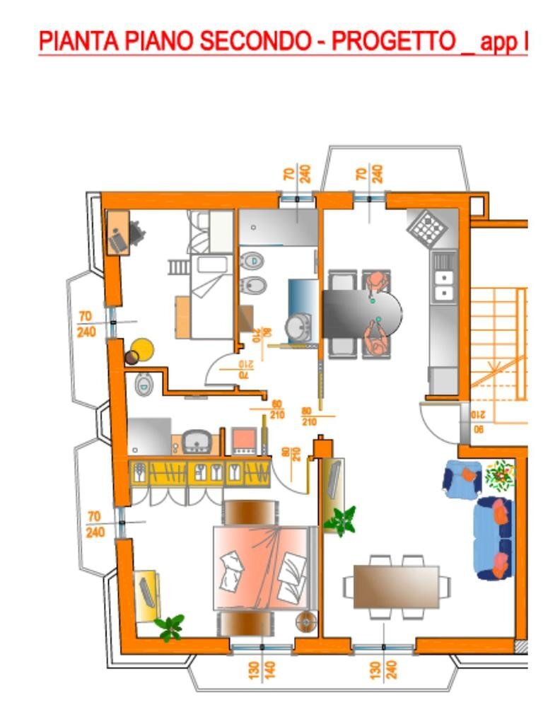 Three-room apartment Via mazzucchelli, Cameri - floor plans 1