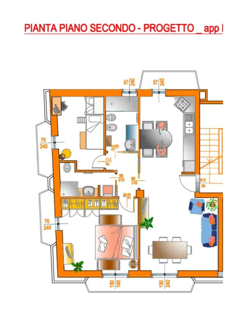 Three-room apartment Via mazzucchelli, Cameri - floor plans 1