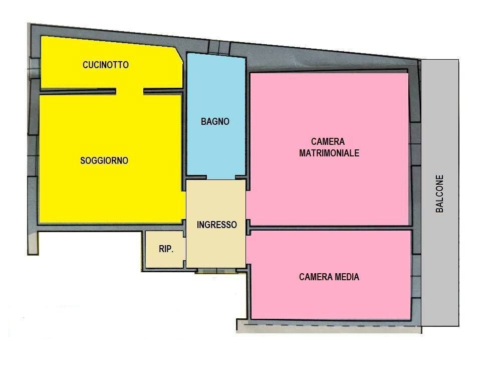 Planimetria.jpeg - Trilocale Via San Francesco d' Assisi, Lastra a Signa - planimetria 1