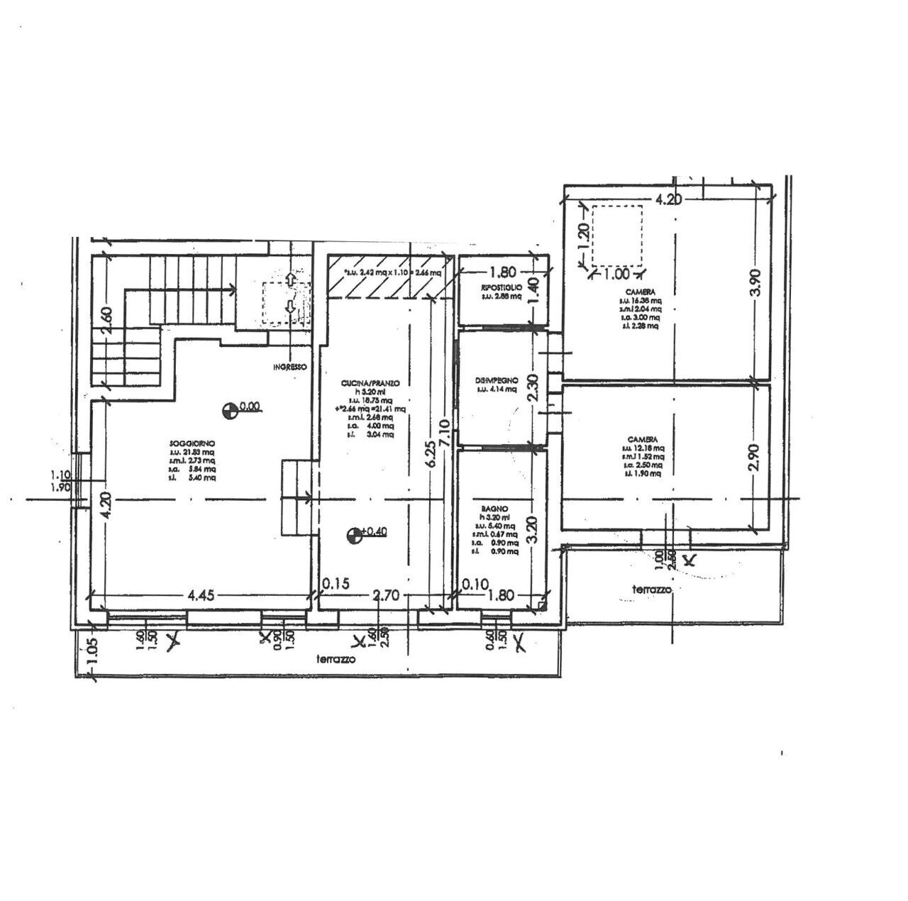 planimetria - Appartamento Via Provinciale Pratese, Agliana - planimetria 1
