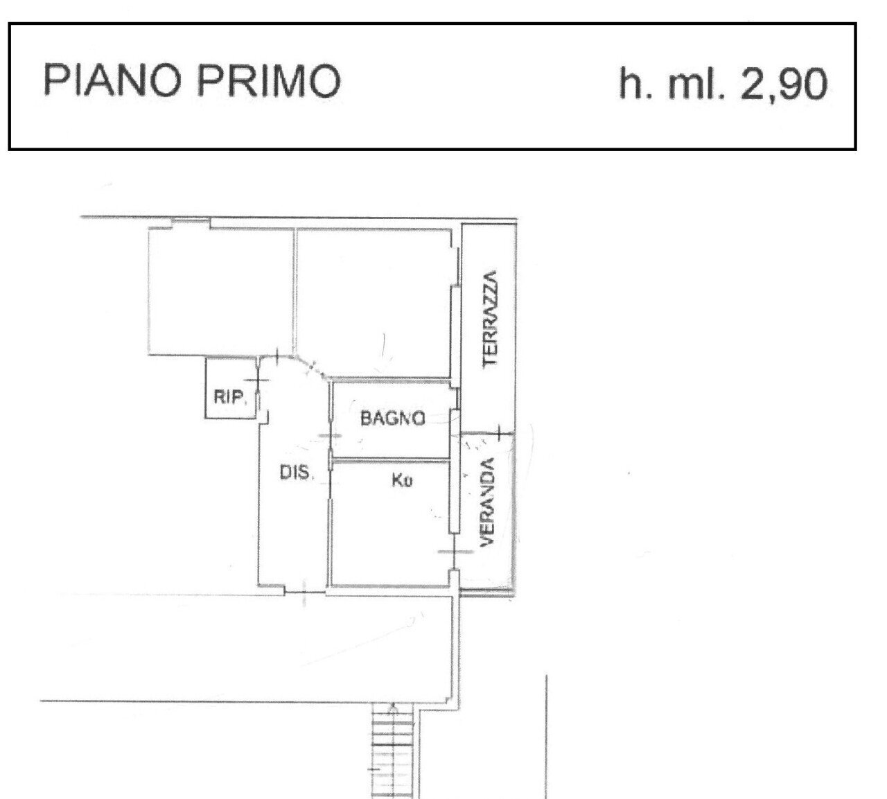 planimetria - Appartamento Via Borgonuovo, Vaiano - planimetria 1