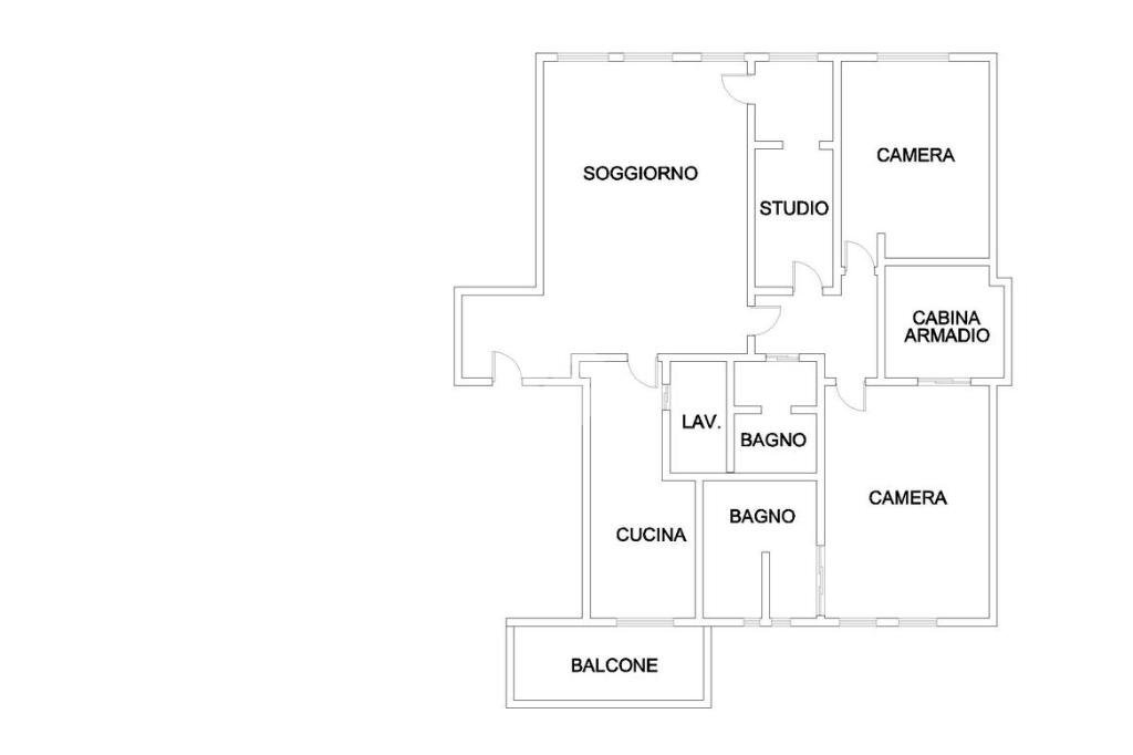 Quadrilocale Corso Buenos Aires, Milano - planimetria 1