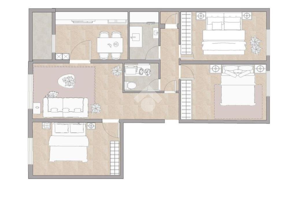 Quadrilocale Via S. Dionigi, Milano (zona Corvetto) - planimetria 1