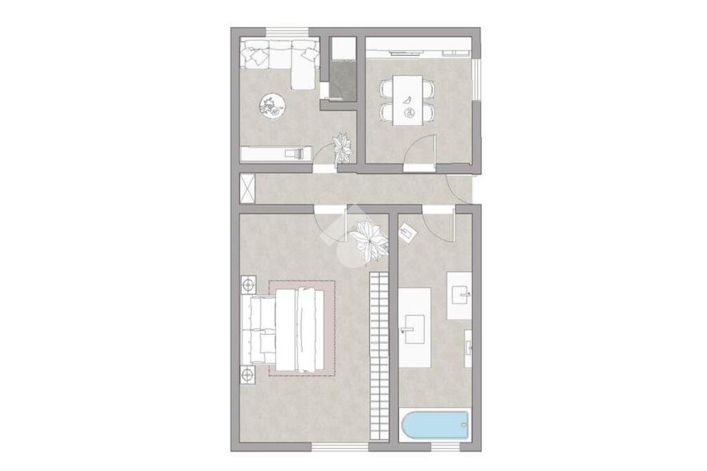 Bilocale Via Monte Palombino, Milano (zona Rogoredo) - planimetria 1