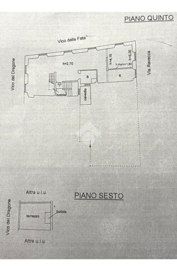 Quadrilocale Vico delle Fate, Genova (zona Centro Storico) - planimetria 1