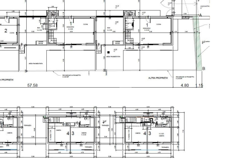 Villa Quadrifamiliare Via Alessandro Manzoni, Vaprio d'Adda - planimetria 1