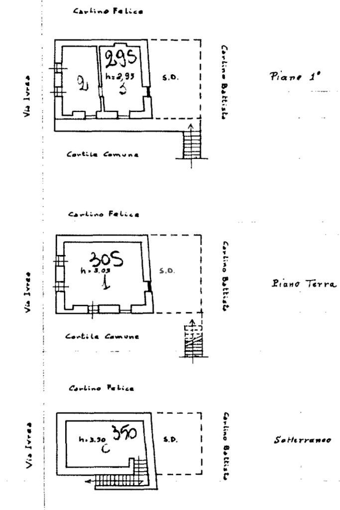 Casa semi indipendente Via Ivrea, Borgomasino - planimetria 1