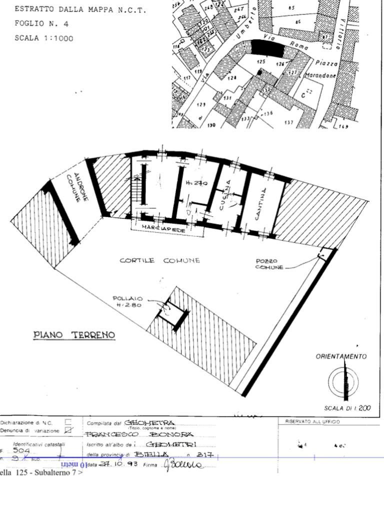 Casa semi indipendente Via Umberto I, Verrone - planimetria 1