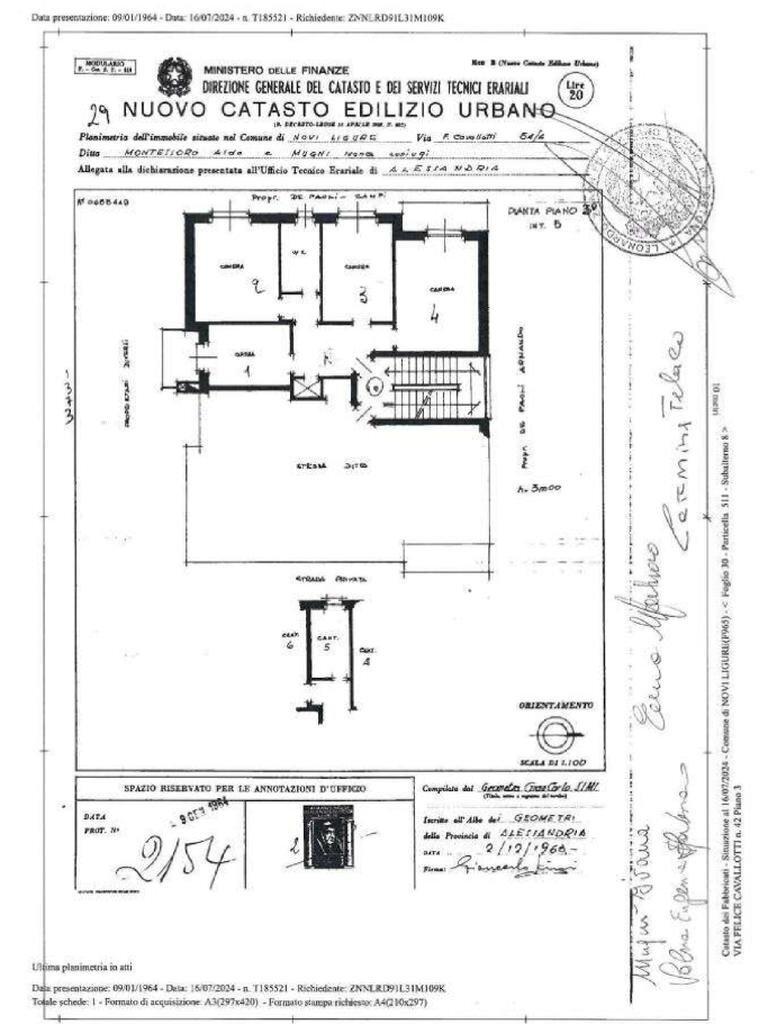 Stabile - Palazzo Via Felice Cavallotti, Novi Ligure - planimetria 1