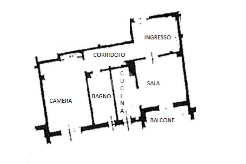 Trilocale Via Milano, frazione Chiavazza, Biella - planimetria 1