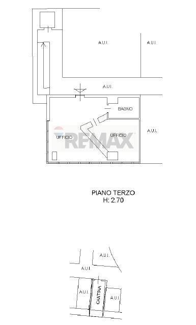 Pianta 2D - Ufficio piazza venti settembre
 
1, Varese - planimetria 1