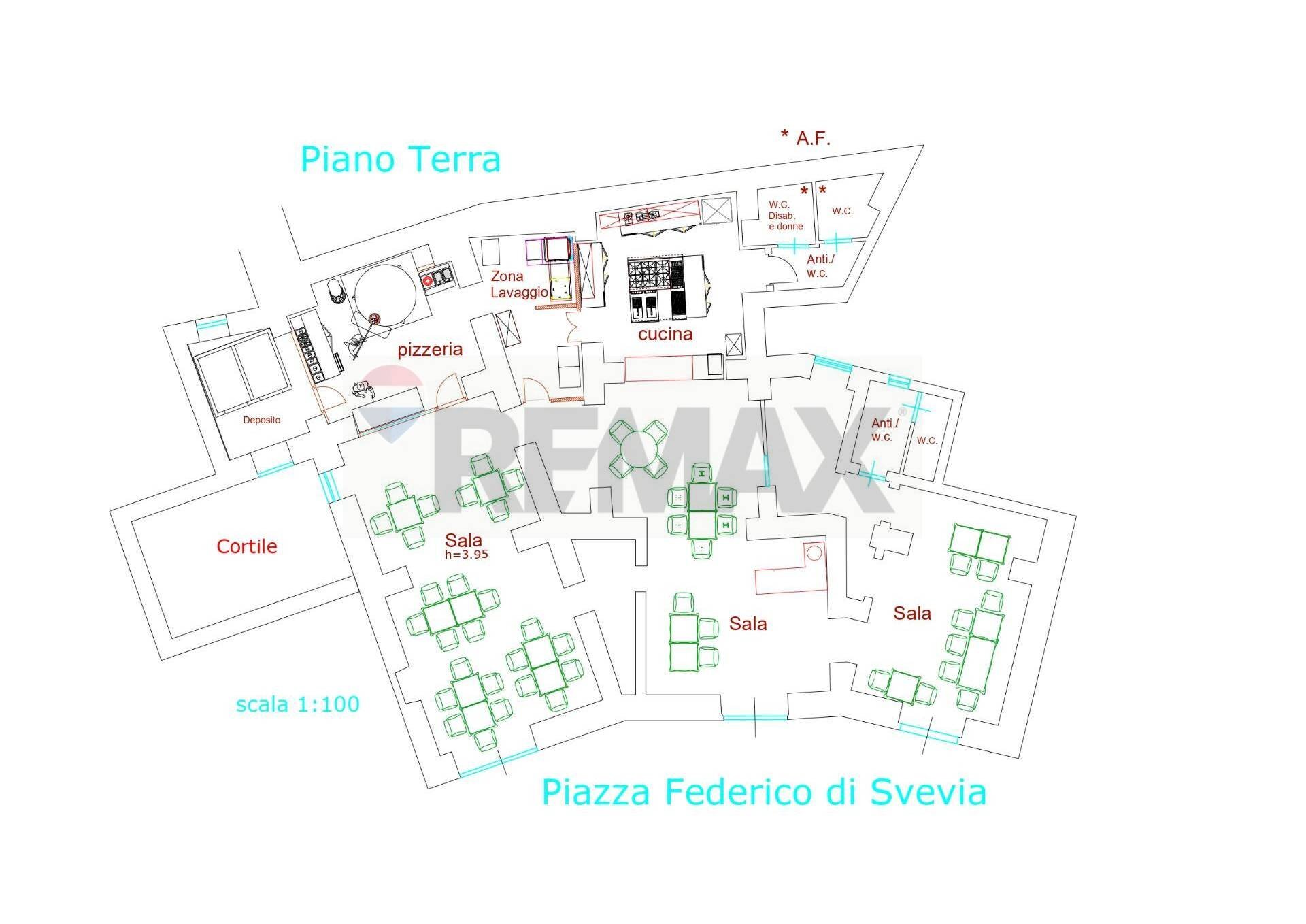 Pianta 2D - Locale Commerciale Piazza Federico Di Svevia
 
45, Catania - planimetria 1