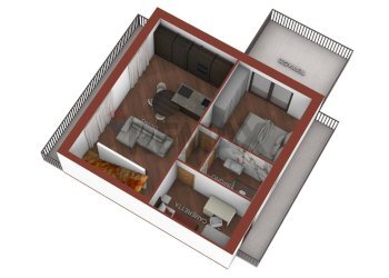 Pianta 3D - Four-room apartment via Germania
 
9, Manfredonia - photo 5