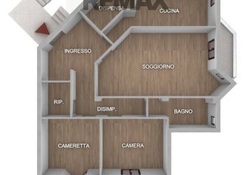 Pianta 3D - Quadrilocale via Giordano e Marando
 
3, Manfredonia - foto 5