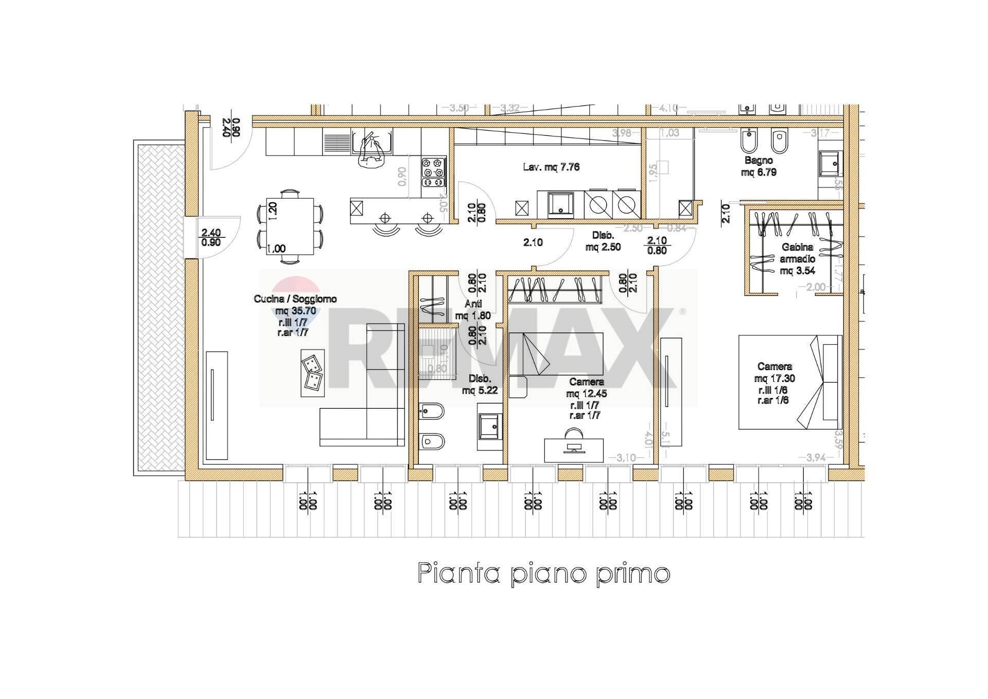 Pianta 2D - Trilocale Cerea - planimetria 1