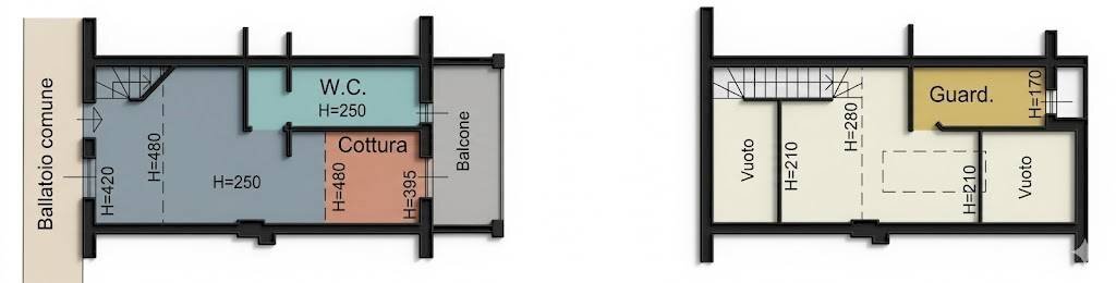 Foto 12 - Bilocale VIA S. PAOLO DALLA CROCE
 
22, Liscate - planimetria 1