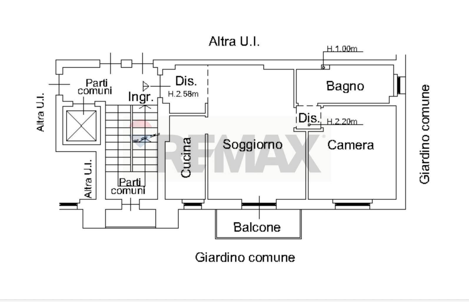 Pianta 2D - Bilocale via Leonardo dal Vinci
 
44, Sesto San Giovanni - planimetria 1