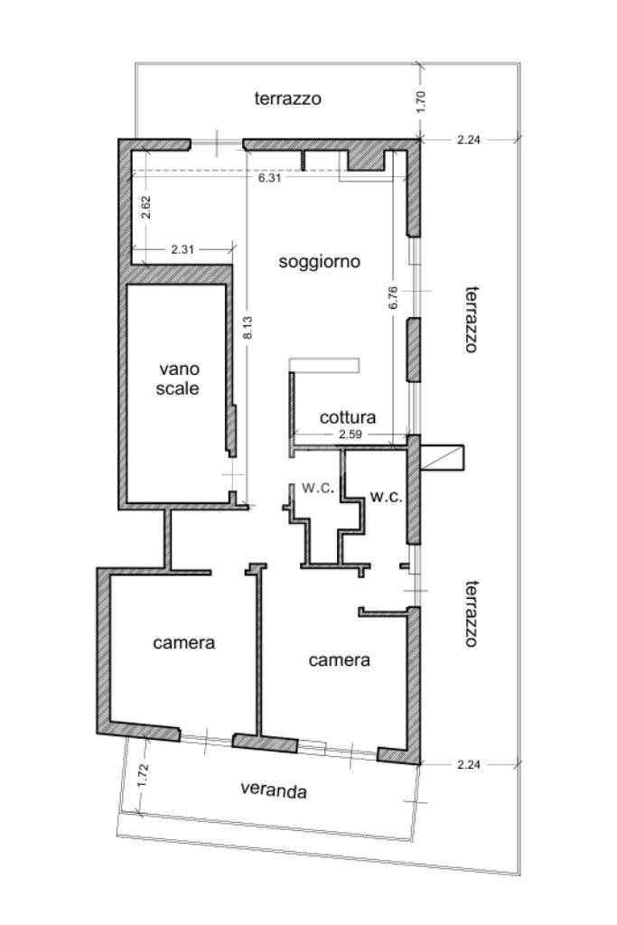 Quadrilocale Via chiarella, Chiavari - planimetria 1