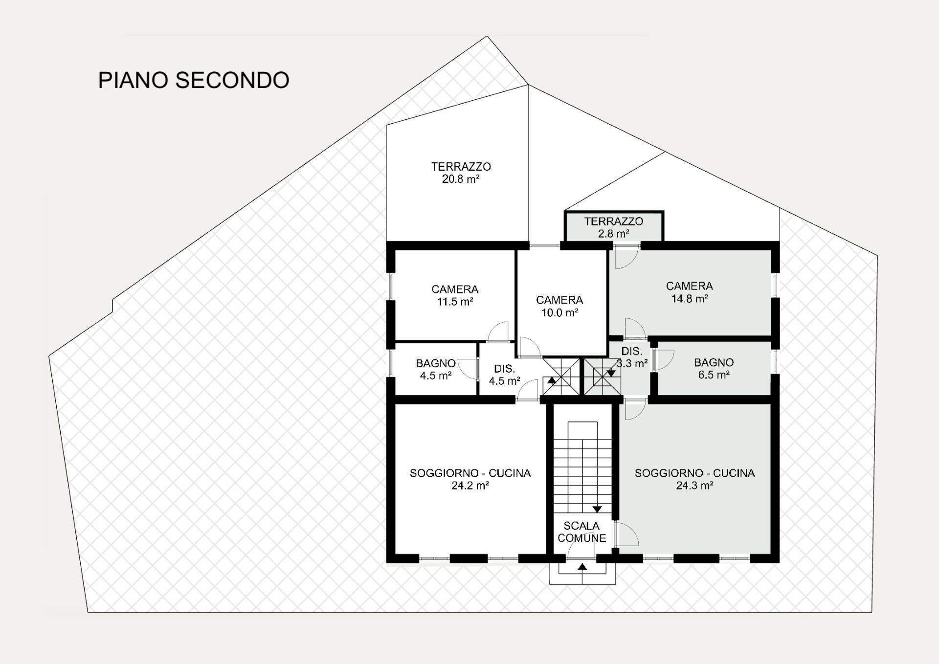 Foto 8 - Trilocale Via Gabriele D'Annunzio
 
68/16, Vicenza - planimetria 1