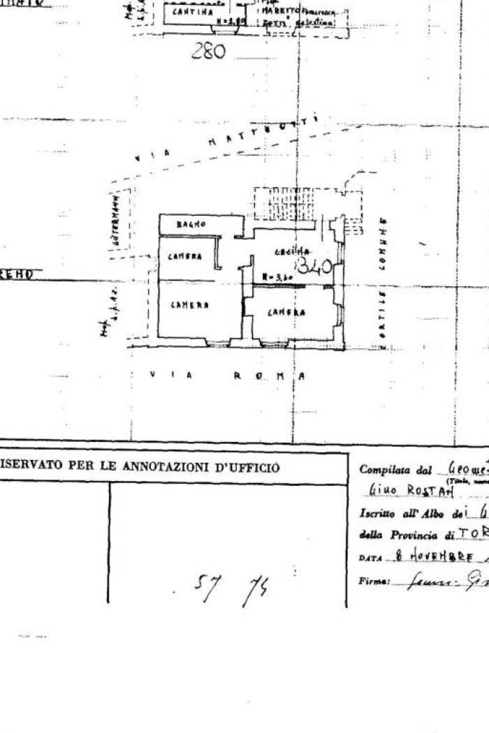 Four-room apartment via Roma, 61, Perosa Argentina - floor plans 1