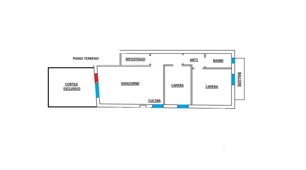 Planimetria - Three-room apartment via Andrea Costa, 8, Pianoro - photo 1