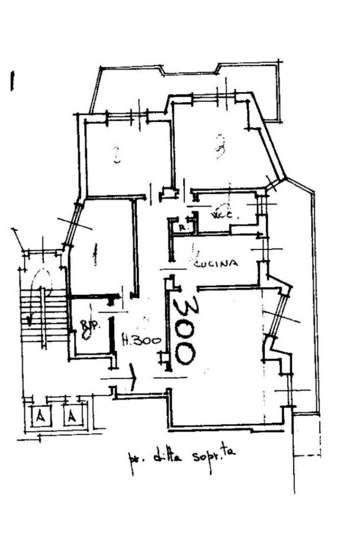 Apartment Lungo Po Alessandro Antonelli, 207, Torino (neighborhood Vanchiglietta) - floor plans 1