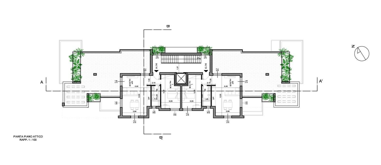 Attic via Cicerone, Santa Marinella - floor plans 1
