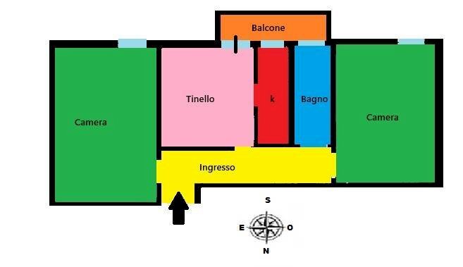 Trilocale Bologna (zona San Donato) - planimetria 1